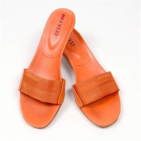 prada slipper orange|Prada slippers sale.